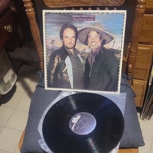 Merle Haggard and Willie Nelson Vinyl Record~1982~Poncho and  Lefty